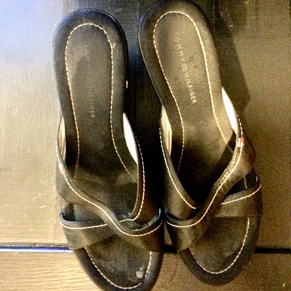 Tommy Hilfiger Black Wedges